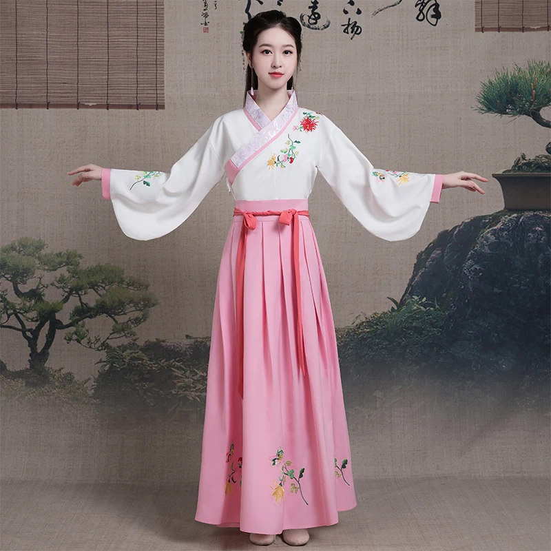 

2020 Traditional Hanfu Dress For Women Ancient Hanfu Cosplay Lady Fairy Tang Dynasty Princess Dress Stage Folk Dance Costume