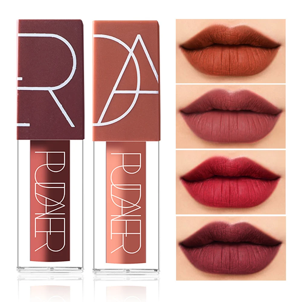 Матовый блеск для губ Pudaier 5 цветов Водостойкий тинт красный бархат макияж