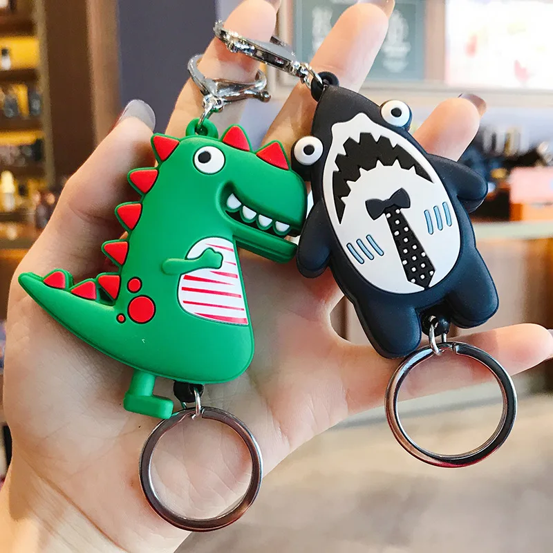 

Small dinosaur telescopic keychains pendant ins web celebrity multi-function key chain cute men and women bags pendant key ring