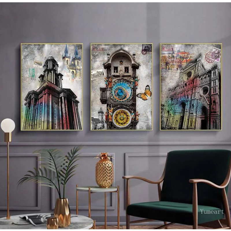 Современные европейские лондонские настенные художественные Ландшафтные