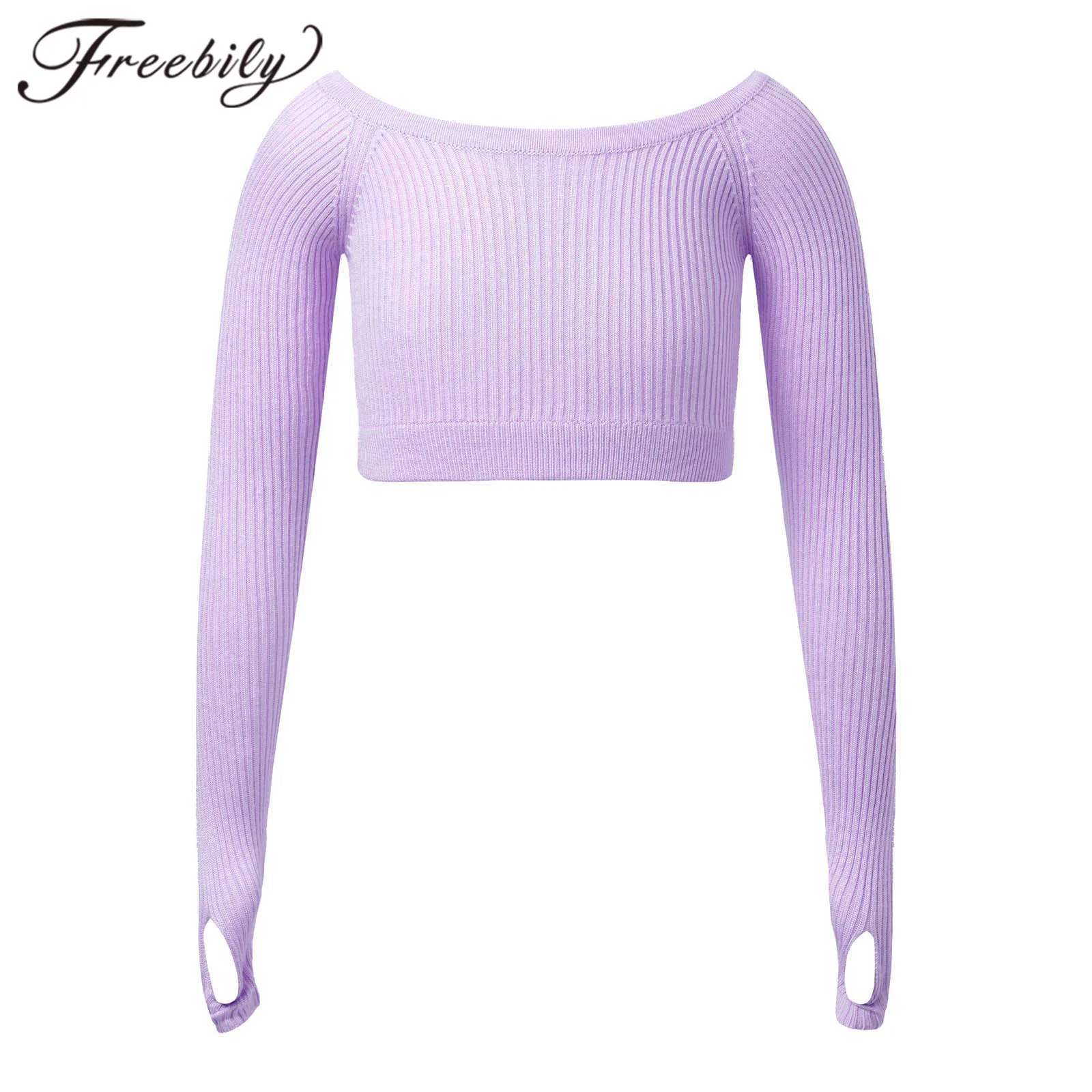 

Kids Girls Ballet Wrap Tops for Dancing Gymnastic Leotard Stretchy Skin Tight Cropped Top Knitted Sweaters Turnpakjes Dance Tops