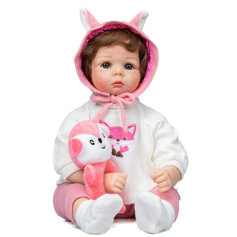 

21inch Stimulation Baby Sleeping Doll Stuffed Caucasian Doll for Infant Newborn