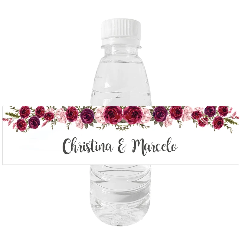 

Custom Name Wedding Bottle Water Labels Girls Birthday Party Baby Shower Bottle Wrappers Decoration Supplies Custom Stickers