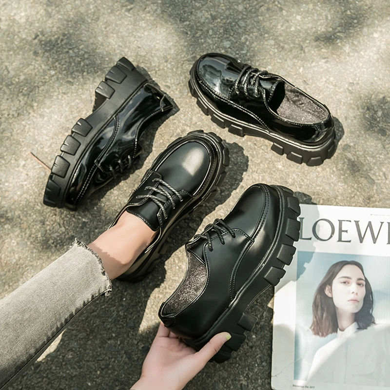 2019 г. Брендовые весенние женские туфли на платформе женская обувь из