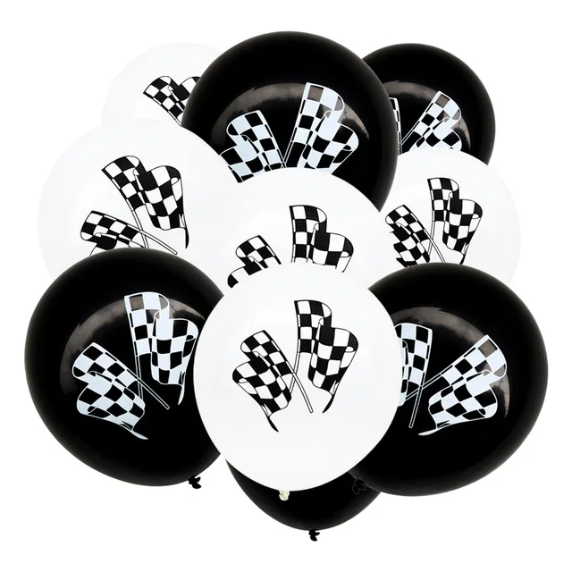 10pcs set Черно-белая клетчатая одноразовая посуда, набор бумажные тарелки и стаканы, шахматы, клетчатые, для дня рождения, вечеринки, для детского душа, украшения для детей - Цвет: 10pcs set