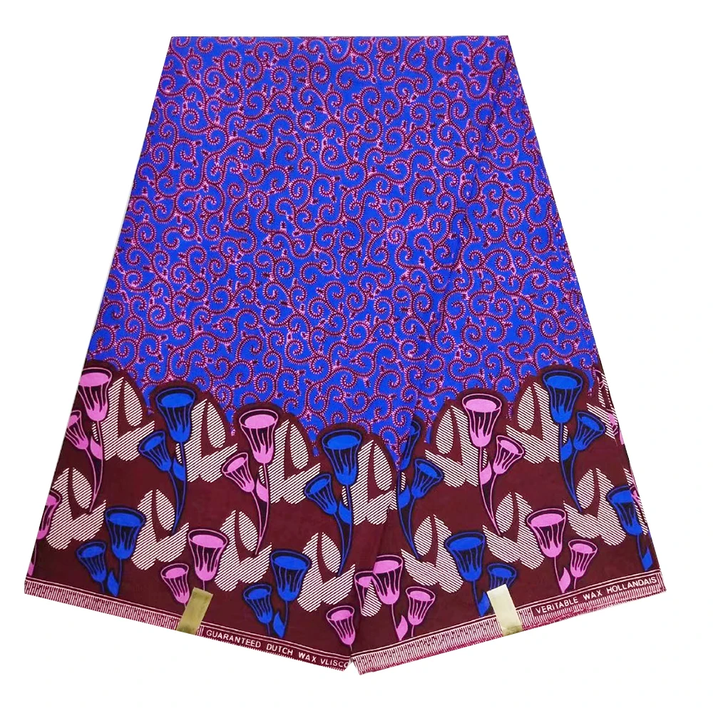 Качественная голландская восковая африканская вощеная ткань принтом для платья