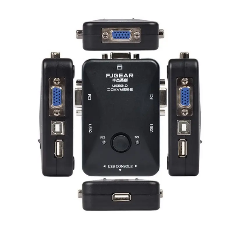 KVM переключатель с 2 портами VGA USB 0 мыши клавиатура 1920*1440 Vga разветвитель коробка