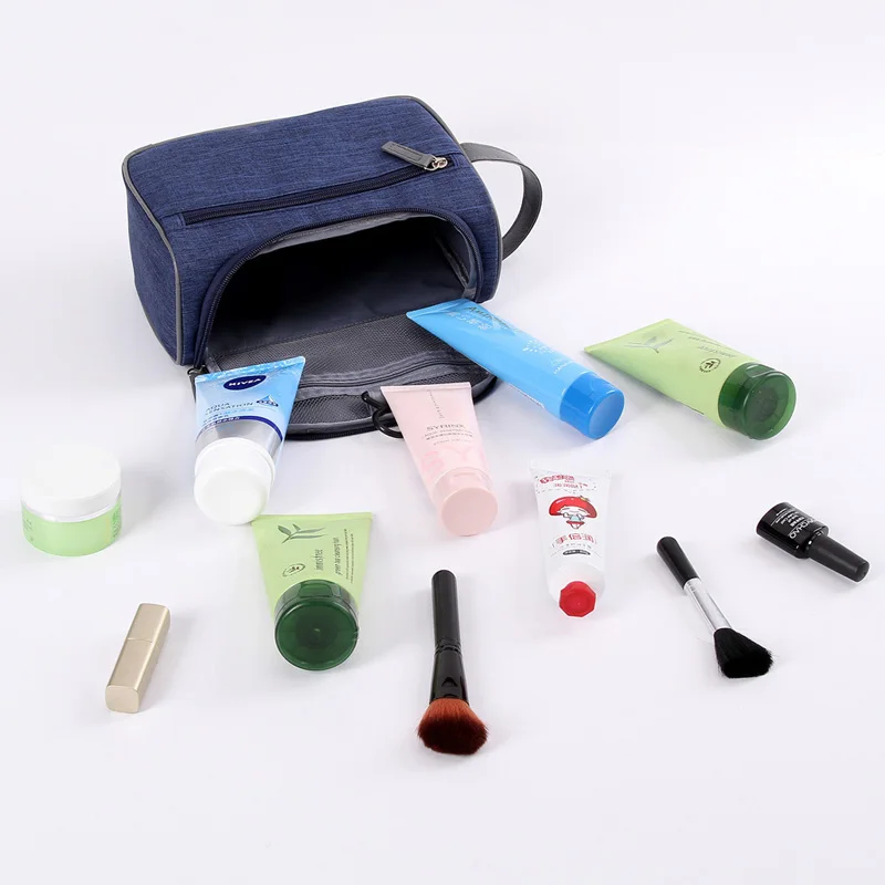 Портативная вместительная Водонепроницаемая нейлоновая дорожная косметичка
