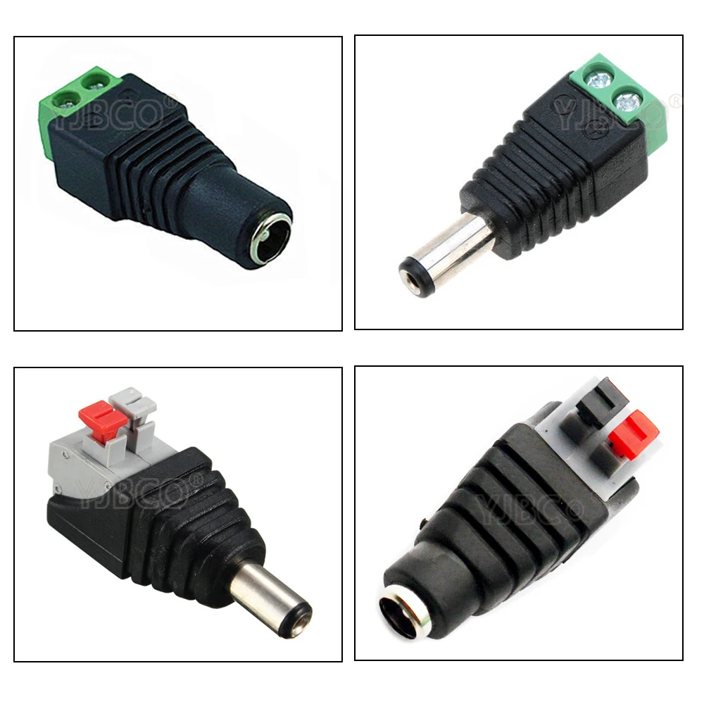5pcs male female free welding dc connector dc connector plug cable wire connector for led power adapter cctv camera led strip free global shipping