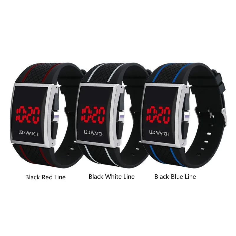 

MREURIO 2020 Digital Watch Minimalist Alloy Square LED Electronic Sports Wrist Watches for Men Students Fashion Relogio Gifts
