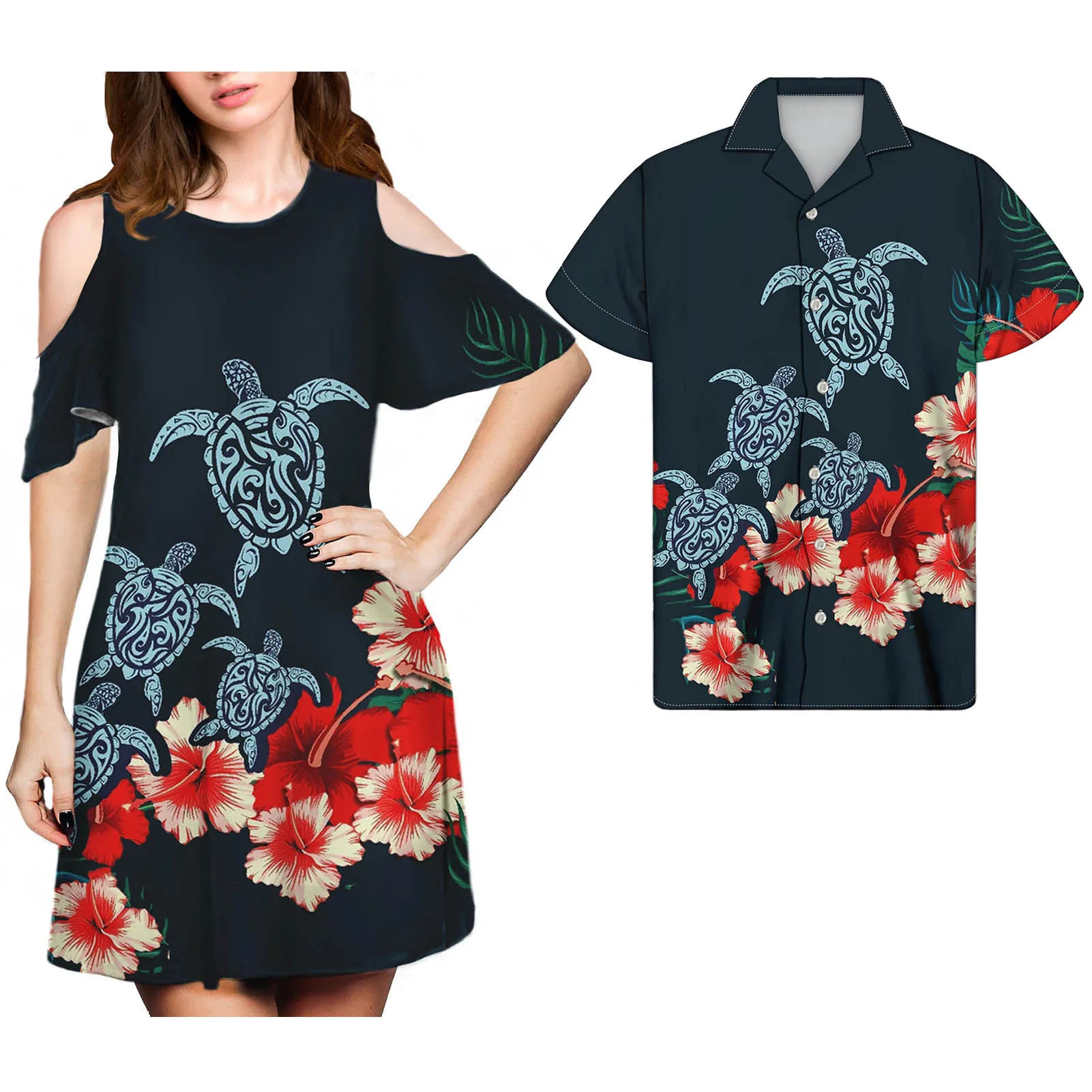 

HYCOOL повседневное Гавайи Самоа с завышенной талией платье трапециевидной формы Офисные женские туфли кружевное платье с коротким рукавом, л...