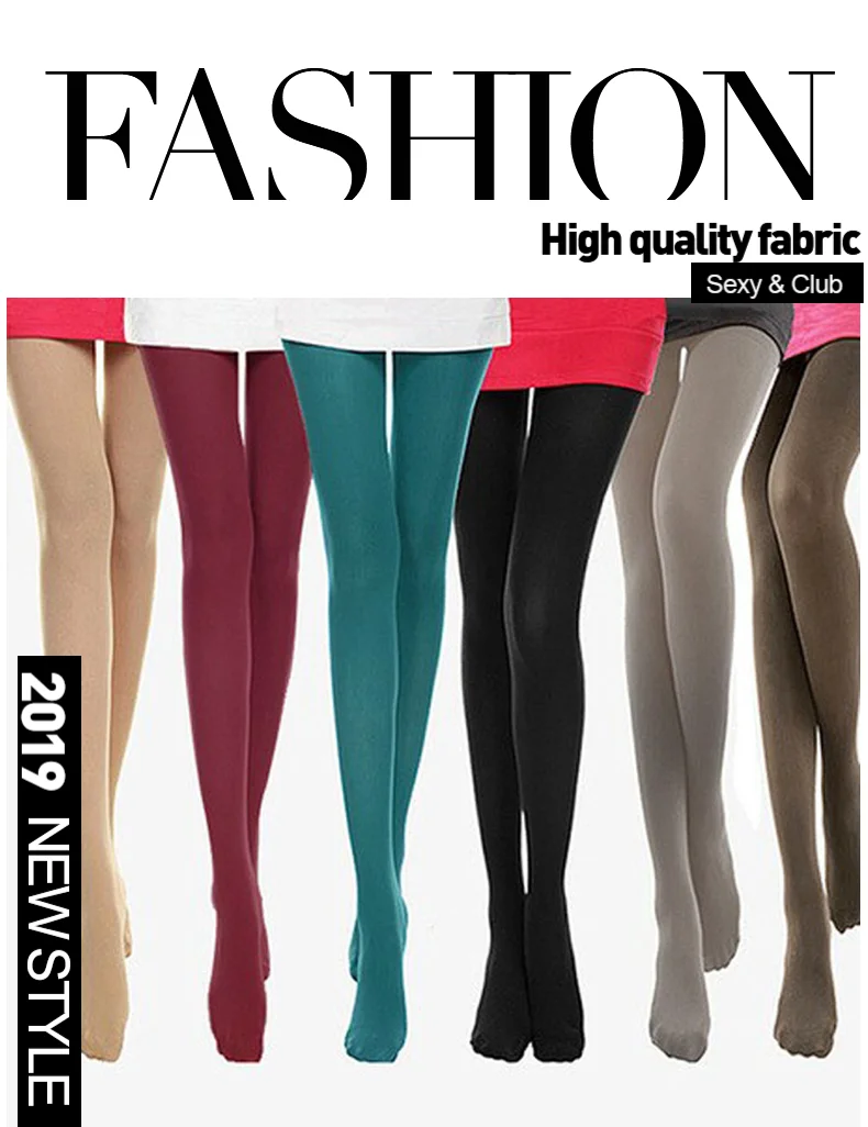 Female Tight 11 Colors Woman Sexy 120D Candy Color Pantyhose Plus Size Stockings Multicolour Stovepipe Tights