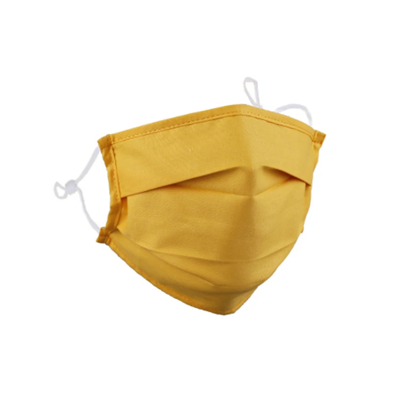 

Маска хлопковая плиссированная для взрослых, однотонная защита от пыли и смога, моющаяся, многоразовая, для осени и зимы