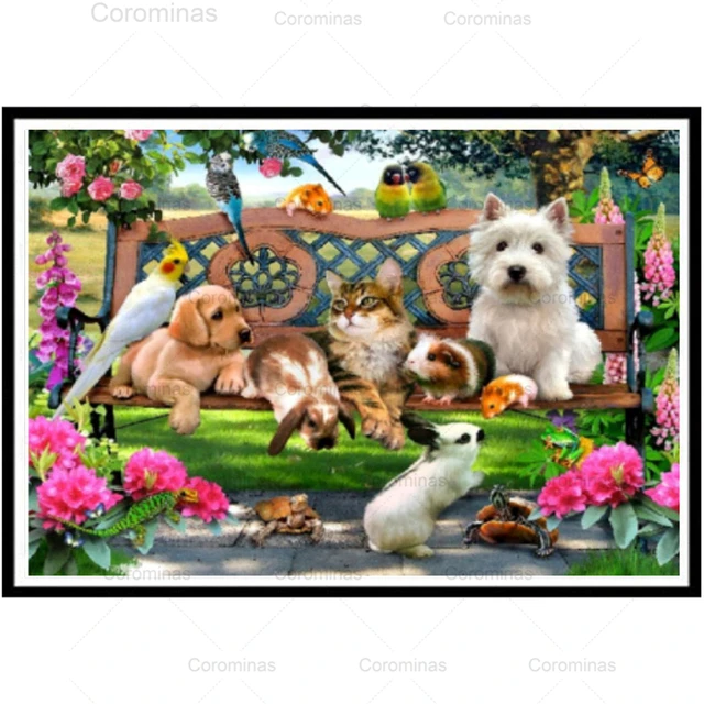 

5D Diamond Painting Cat Dog Animal Park Diy Stick Embroidery Home Christmas Decoration Full Round Drill Mosaic Kit Handmade Gift