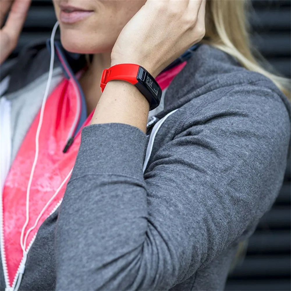 Сменный ремешок для часов мягкий силиконовый спортивный на запястье Garmin Vivosmart HR