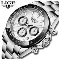 2022 lige fashion mens watches top brand luxury wrist watch quartz clock watch man waterproof chronograph relogio masculinobox