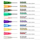 100 шт.лот Doseernaalden Spuit Naald Blunt Tip Met Luer Lock 0,5 дюйма Длина