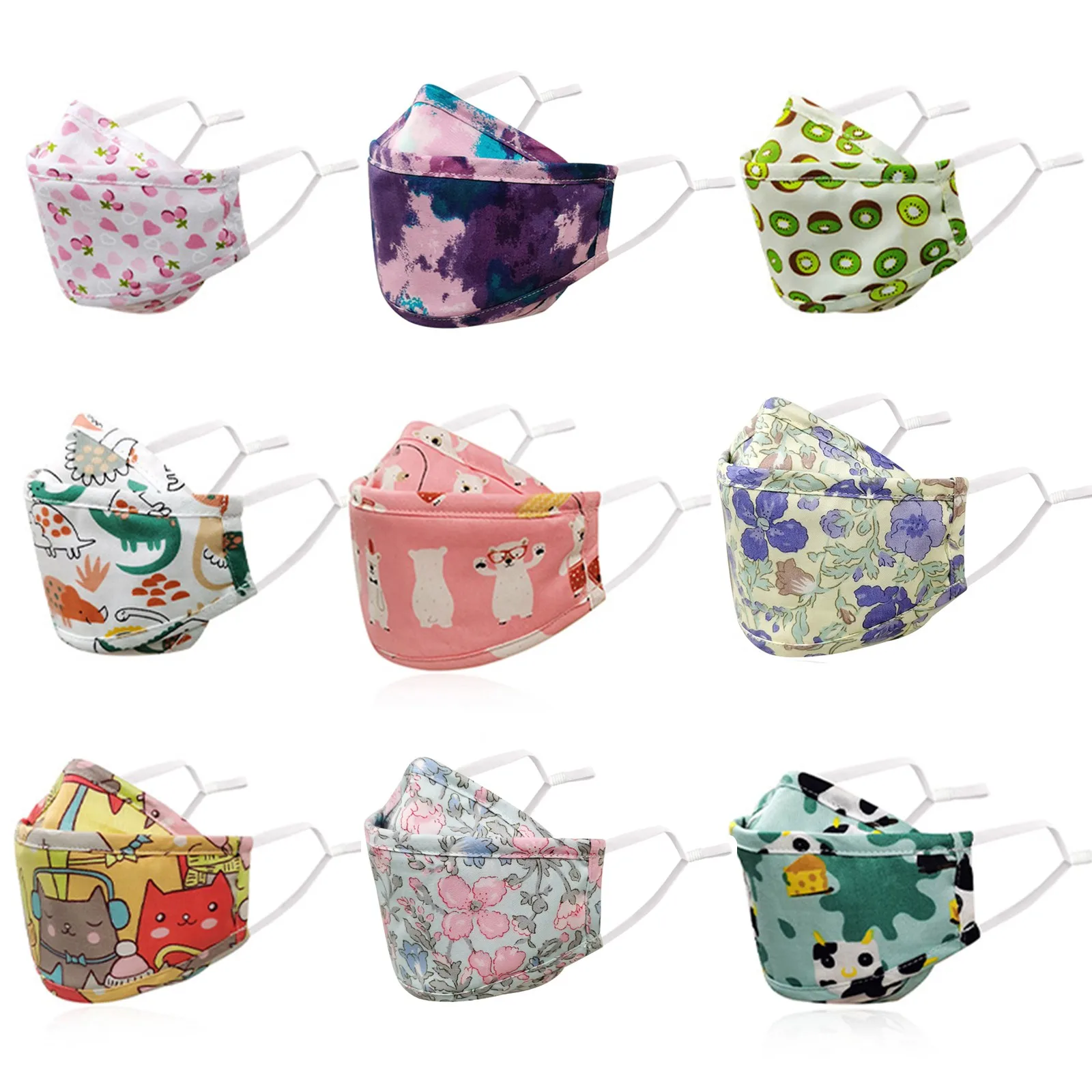 Детская маска для лица с мультяшным принтом маски защиты детская ухода за лицом