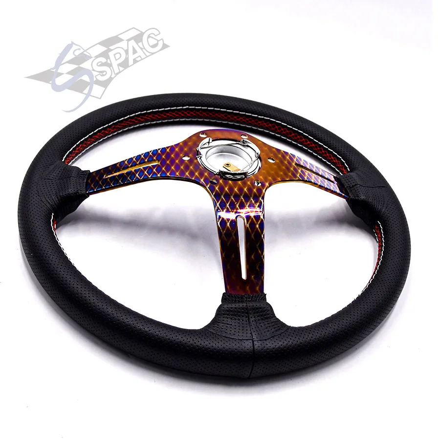 Автомобильный руль JDM с уникальным фиолетовым спицом для универсального |