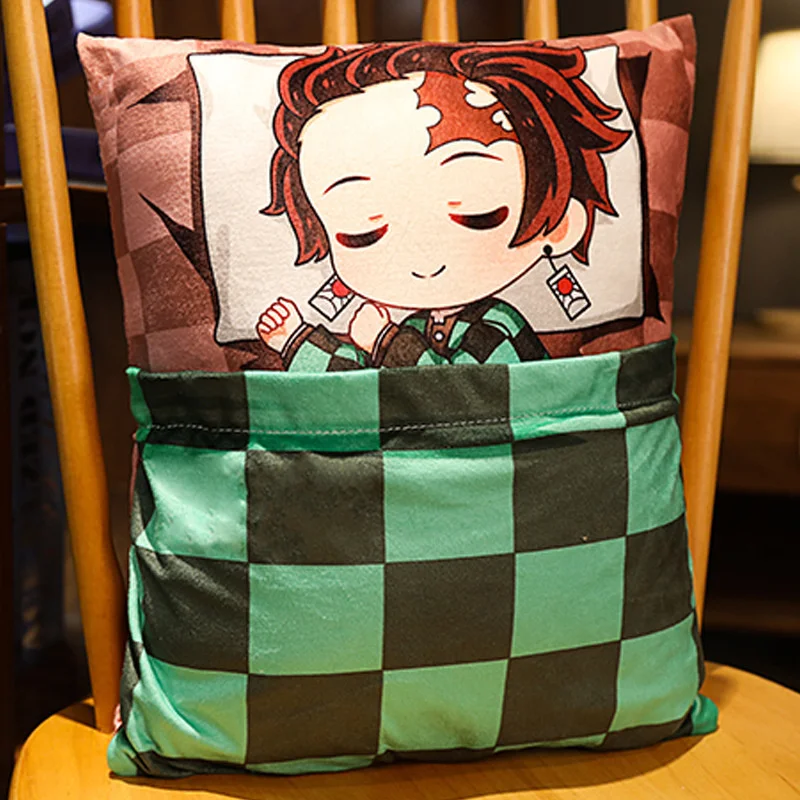 

Two-dimensional Ghost Slayer Anime Blade Nidouzi Plush Tanjirou Pillow Senyi Doll Surrounding 36*27cm