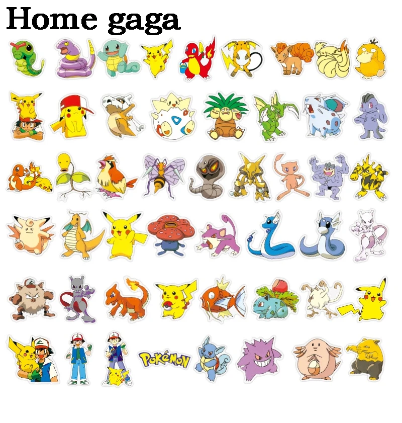 

Homegaga 50PCS/SET Cartoons Scrapbooking Stickers Anime Stickers Skateboard Guitar Laptop kids waterproof stickers toys D3175