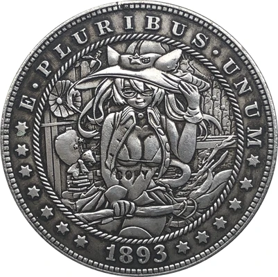 Hobo никель 1893 S США морганский доллар копия монет типа 147|Безвалютные монеты| |