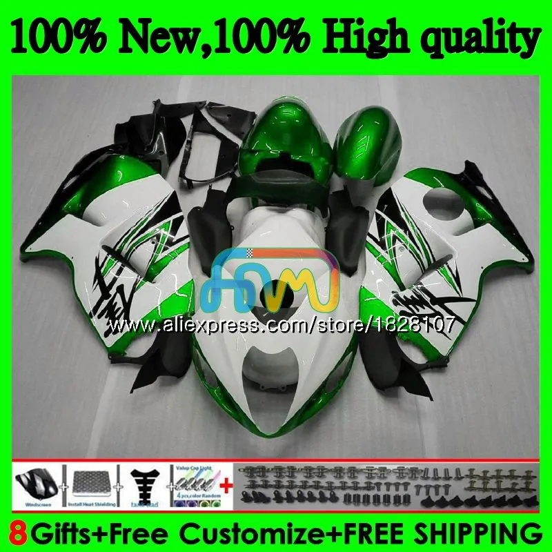 

Обтекатели Hayabusa для SUZUKI GSX-R1300 GSXR 1300 1996 1997 1998 1999 зеленый белый 2000 2001 48BS.99 GSXR1300 96 97 98 99 00 01