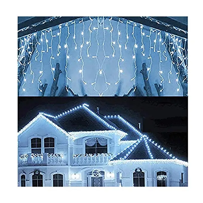 2020 Новогодняя светодиодный ная Гирлянда занавеска на окно Рождественские огни 4
