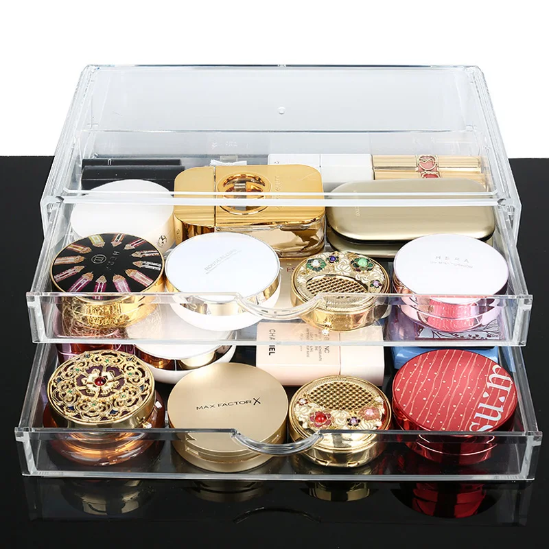 Household Acrylic Transparent Makeup Organizer Storage Box Make Up Cosmetic Drawers | Дом и сад