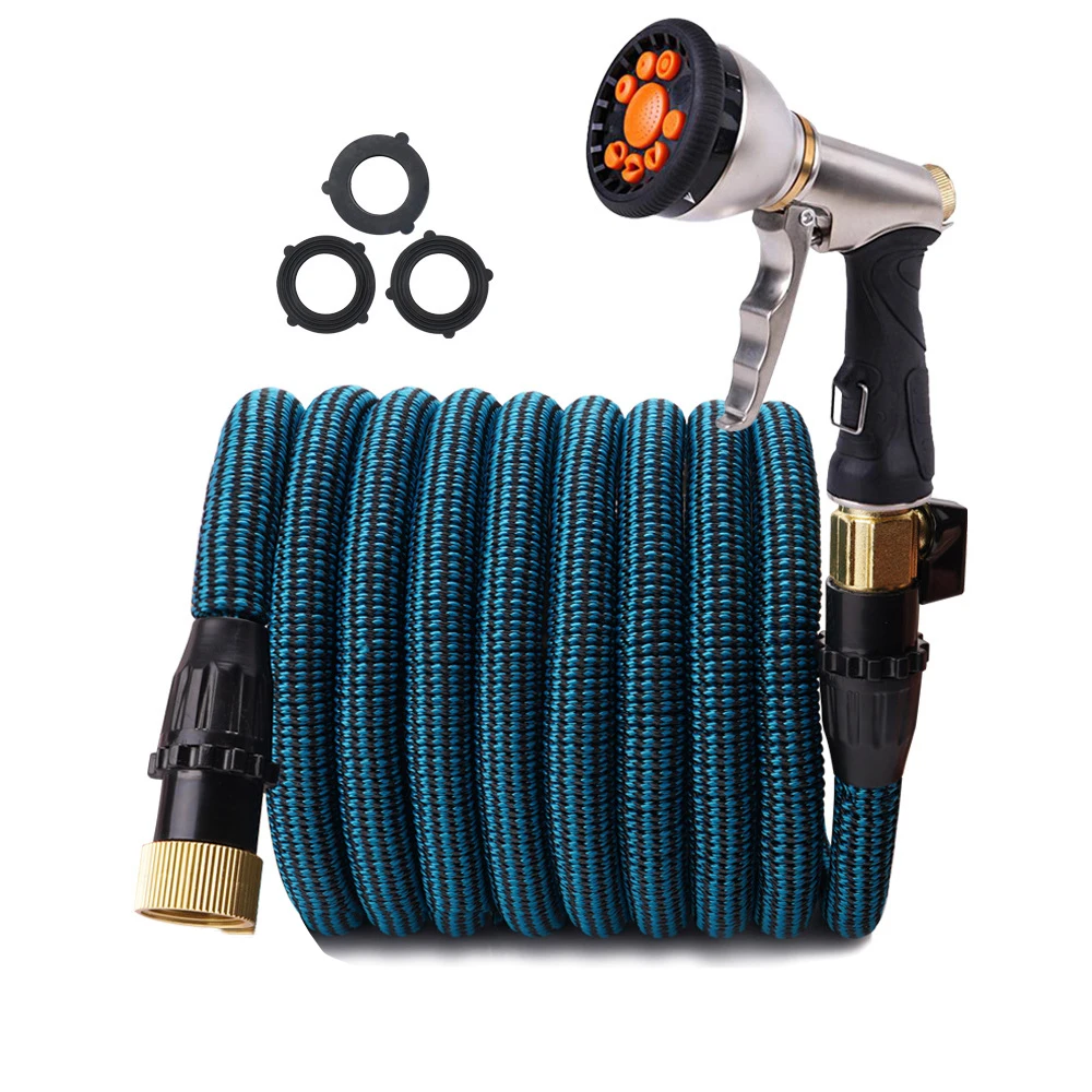 

Garden Hose Set with Expandable Water Injector Magic Garden Hose Sprayer Hose High Pressure Watering Hose Car Wash Gun Sprayer