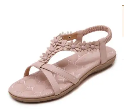 

Women'S Summer Shoes 2021 New Fashion Rivet Flowers Sandals Female Casual Dress For Woman Flat Sandals 35 36 37 38 39 40 41