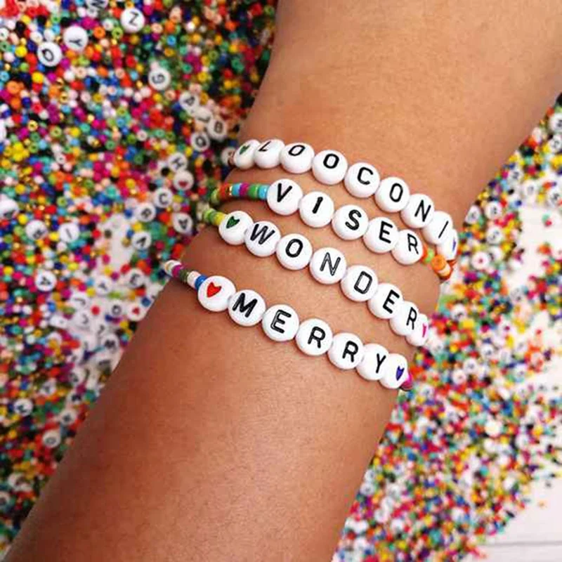 

5000Pcs Glass Rice Beads A-Z 26 Letter Beads DIY Square Beaded & 1set 24 Grid Gravel Natural Stone Beaded