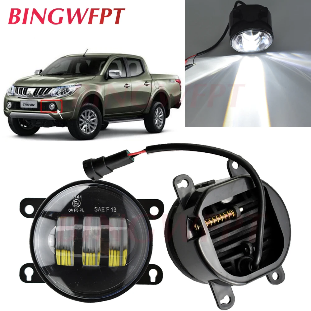 2 шт./пара светодиодные противотуманные фары для Mitsubishi Triton ML 2006 2009 MN 2015 Pajero IV Van V80 V90