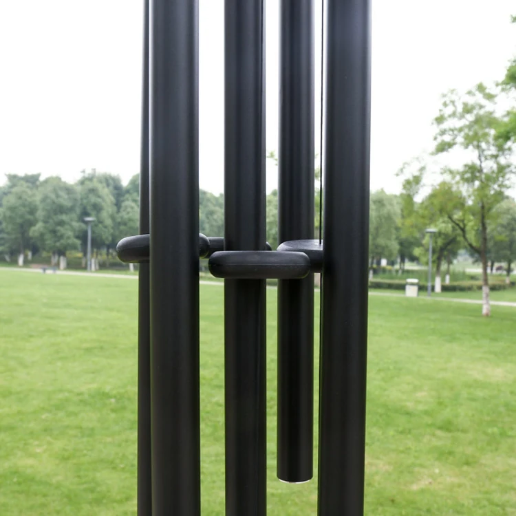 

48" 5 Tubes Matt Black Decoration Hanging Metal Craft Outdoor Wind Chime