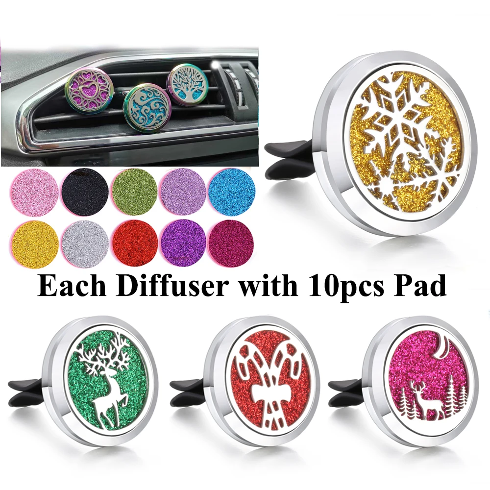 Рождество ароматерапия диффузор для автомобиля Снежинка Олень Арома ожерелье