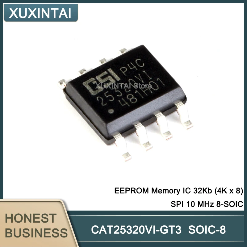 

50 шт./лот CAT25320VI-GT3 CAT25320VI EEPROM Memory IC 32Kb (4K x 8) SPI 10 MHz 8-SOIC