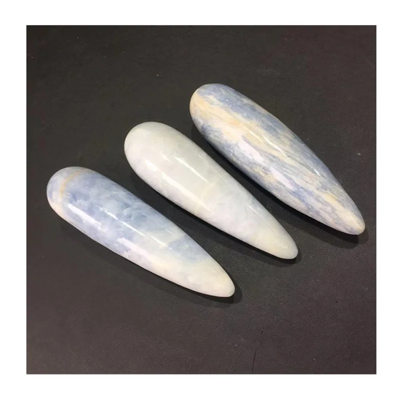 

Синяя Массажная палочка Celestite, натуральный кварц, вырезанные вручную кристаллы, лечебные камни для подарка