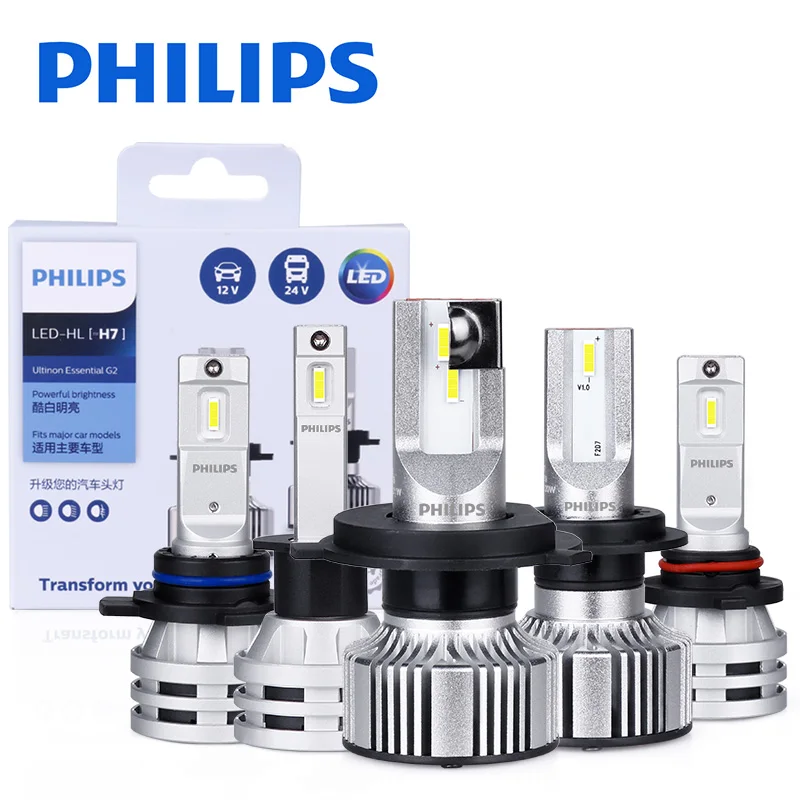 Фары светодиодные h4 H7 philips Ultinon Essential G2 H1 H11 9012 9005 светодиодный 9006 12V 24V комплекты фар
