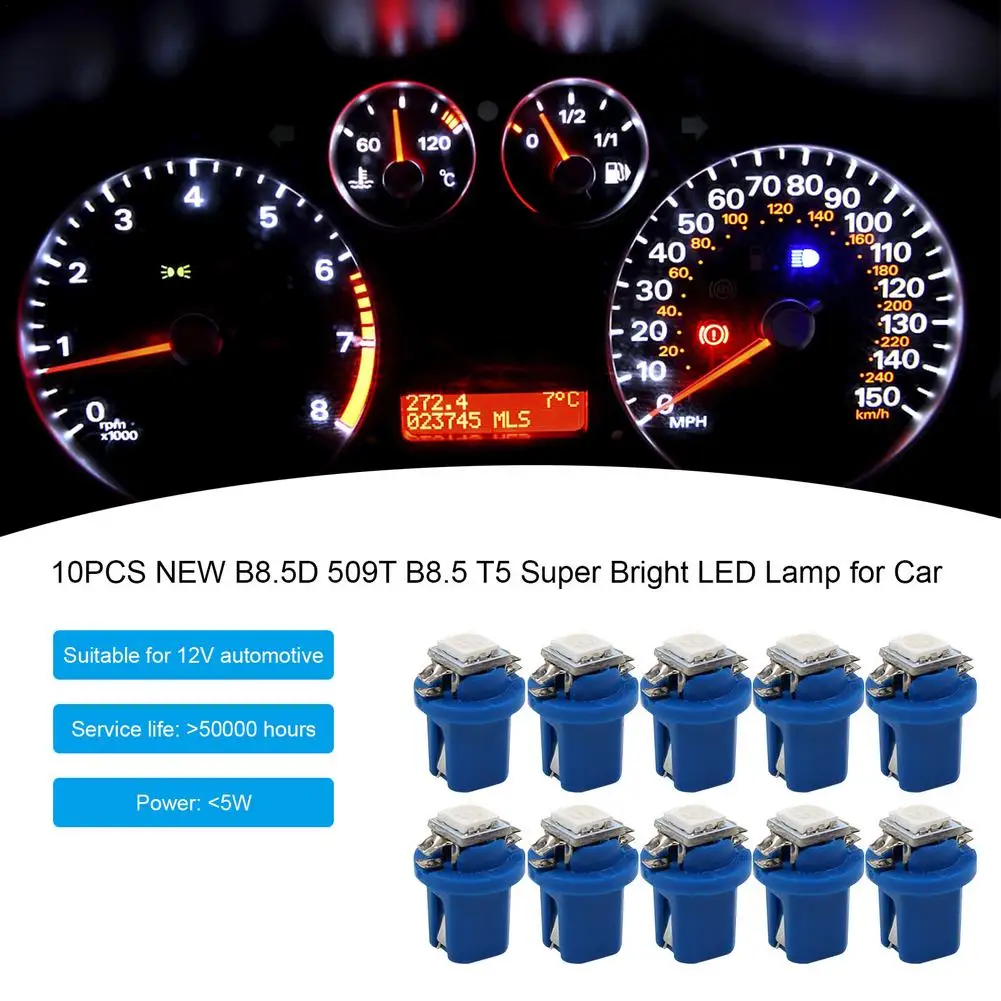 

10 шт., ярсветодиодный светодиодсветильник лампы B8.5D 509T B8.5 T5