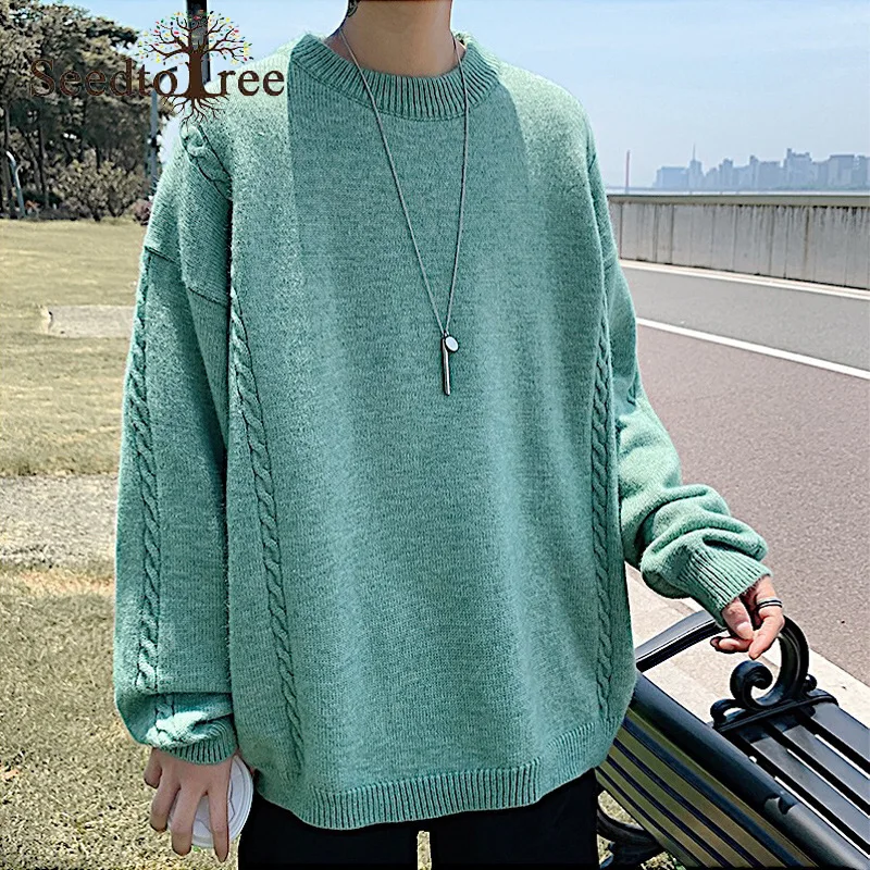 

Свитер мужской, с круглым вырезом, в Корейском стиле, одежда для пар