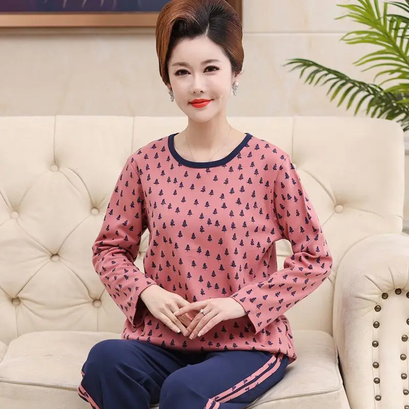 

100%Cotton Autumn Winter Women Pajamas Sets Nightgown Female Cartoon Pijama Female Autumn Homewear Spring Sleepwear Pyjamas