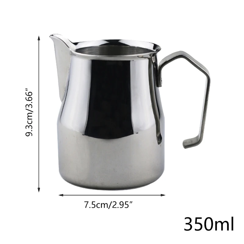 

Stainless Steel Milk Frothing Cup Cappuccino Milk Cream Frother Pitcher Jug Perfect for Latte Art Espresso Steaming