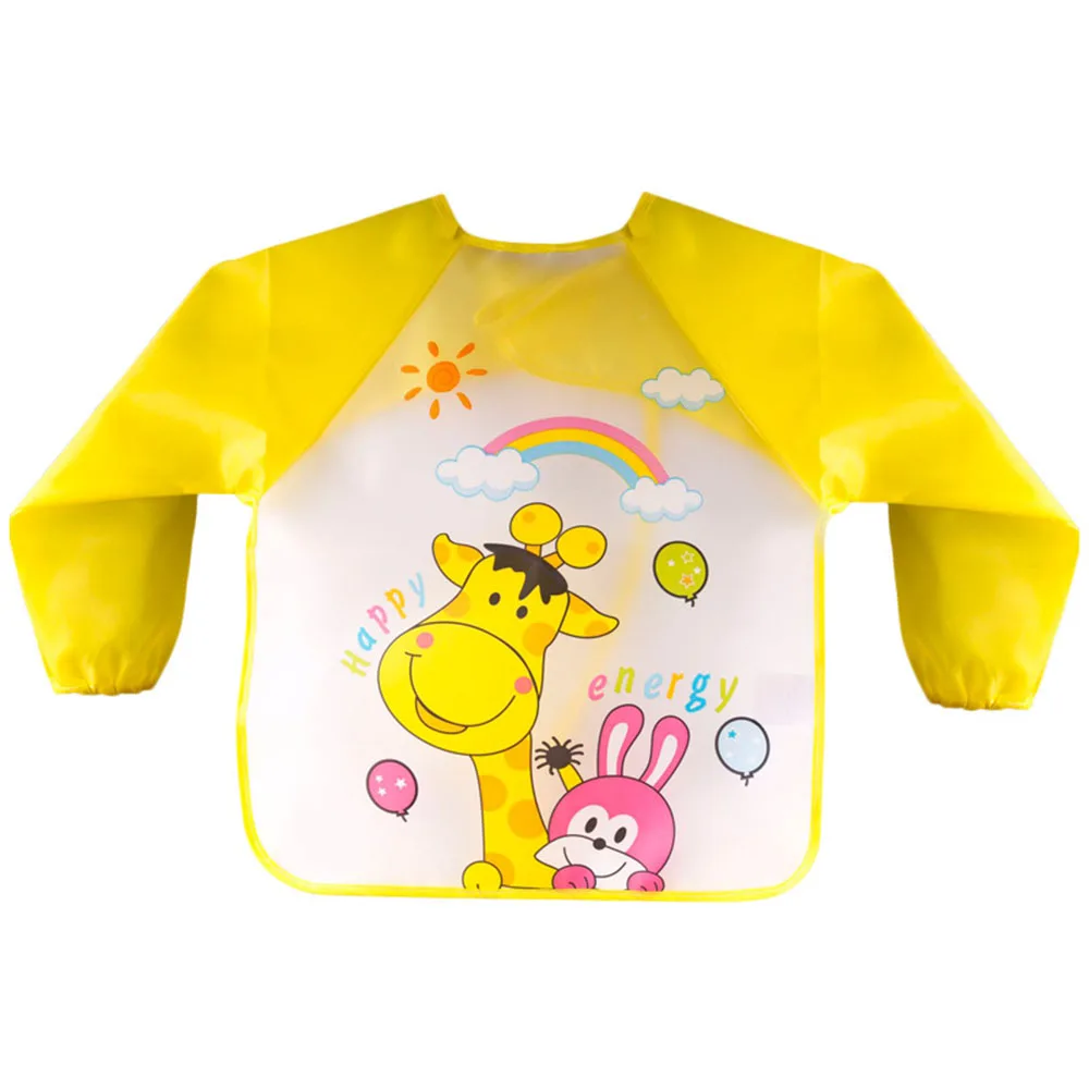 Baby Bibs Waterproof Long Sleeve Apron Children Feeding Smock Bib Burp Clothes | Детская одежда и обувь