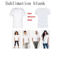 wholesale sublimation blank t shirt clothes heat transfer advertising fabric t shirt men womens and kids clothes modal