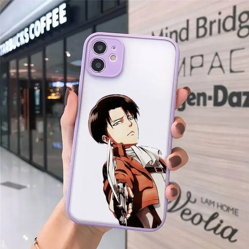 

Japan anime Attack On Titan Phone Case matte transparent For iphone 7 8 11 12 plus mini x xs xr pro max cover