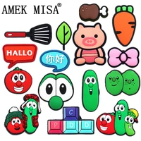 original brand pvc clog croc charms accessories hallo spatula carrot shoe decorations designer for jibz kids x mas party gifts
