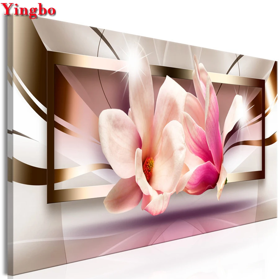 Алмазная живопись Стразы с полным цветочным рисунком мозаика для рисования 5D