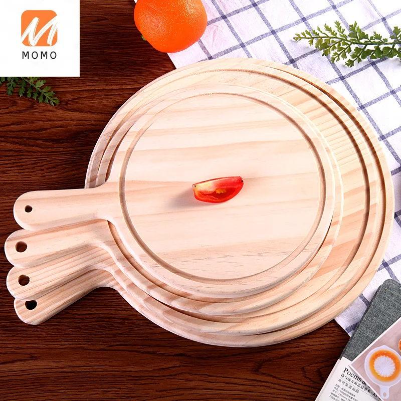 

Solid Wood Tray Pizza Plate Steak Plate Western Cuisine Plate Household Rectangular Wooden