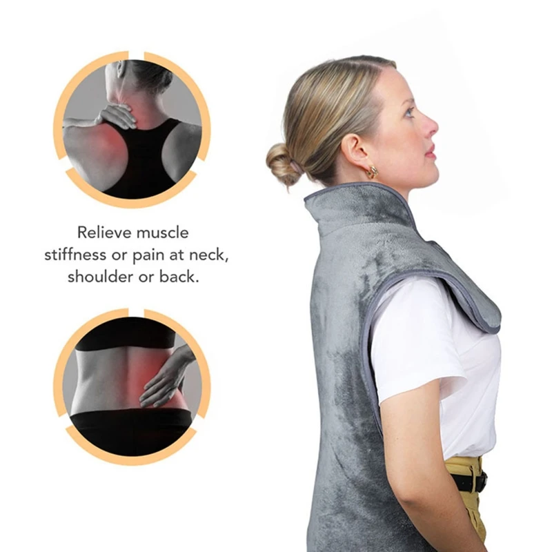 

EU Plug Winter Electric Heating Shawl Shoulder Back Hot Compress Heating Pad