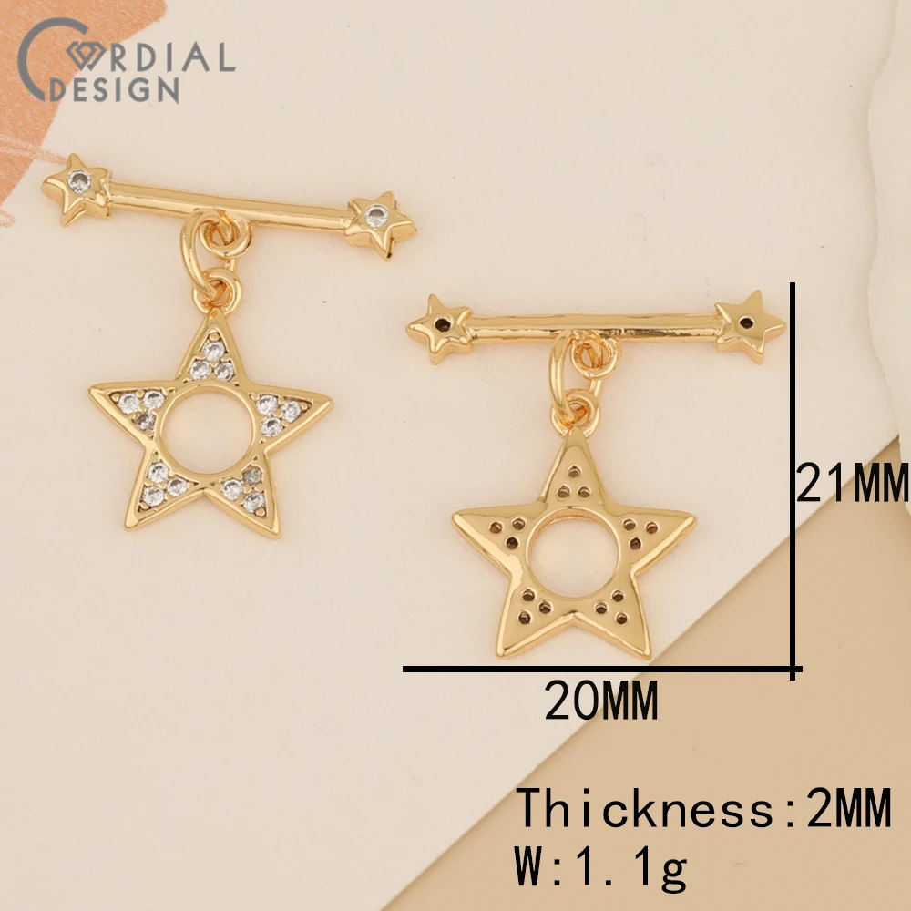 Cordial Design 30Pcs OT Clasps/DIY Making/CZ соединители/натуральное позолота/ювелирные